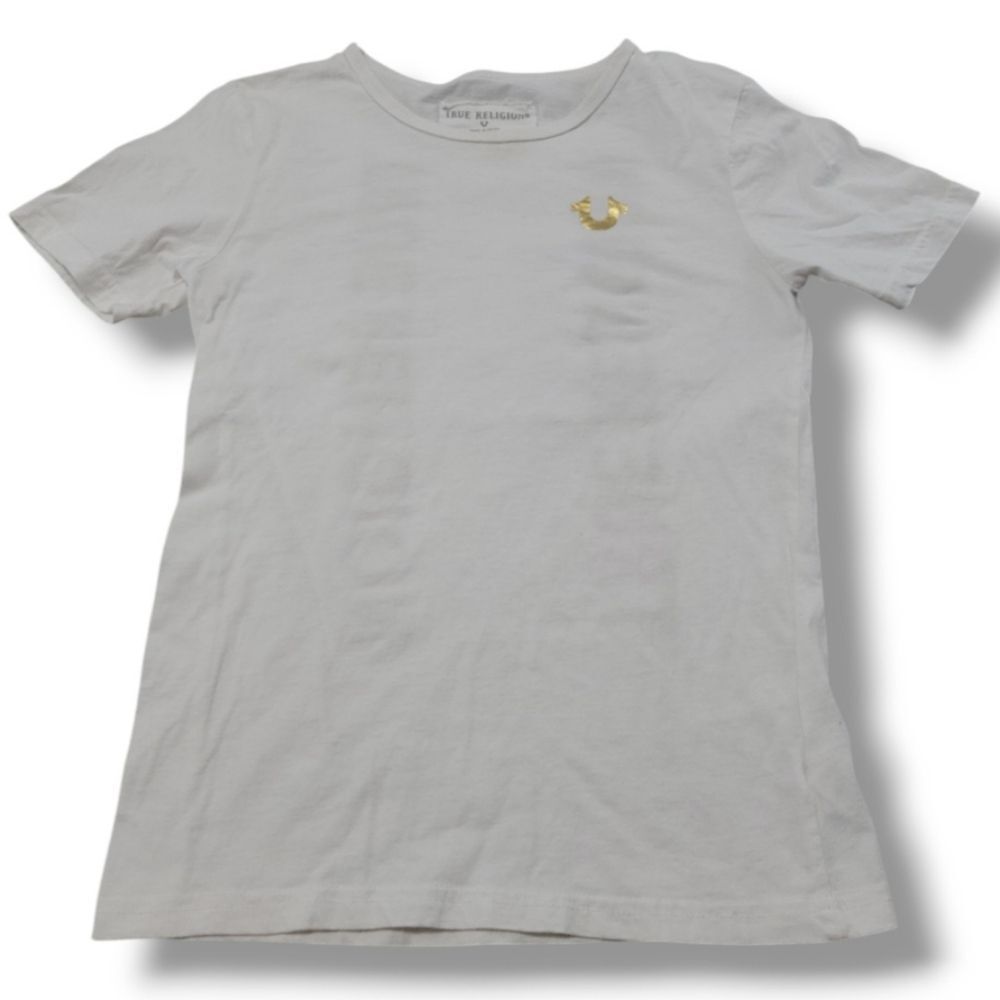True Religion Shirt Size Medium (10-12) Kids Youth Size Graphic Tee Embroidered